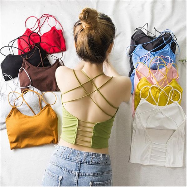 summer cross back vest women short sleeveless korean tank comfort underwear slinky padded camis womens, White
summer cross back vest women short sleeveless korean tank comfort underwear slinky padded camis womens, White