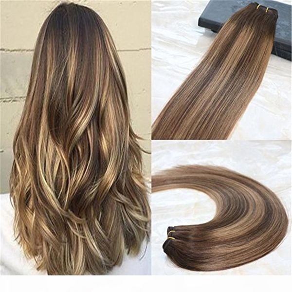 real hair double weft human hair extensions balayage ombre remy hair color #4 dark brown fading to #27 honey blonde ombre color extensions, Black
real hair double weft human hair extensions balayage ombre remy hair color #4 dark brown fading to #27 honey blonde ombre color extensions, Black