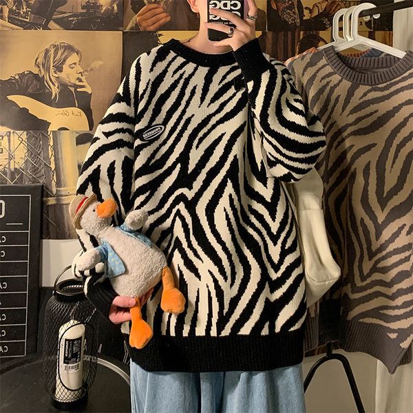 2021 new privathinker men's oversized warm korean streetwear fashion pullovers sweater zebra graphic printed casual male clothing i9ip, White;black
2021 new privathinker men's oversized warm korean streetwear fashion pullovers sweater zebra graphic printed casual male clothing i9ip, White;black