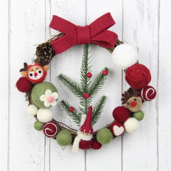 25cm christmas wreath wool felt garland diy kit for home decor wedding party decoration handmade pine felt floral wreath1
25cm christmas wreath wool felt garland diy kit for home decor wedding party decoration handmade pine felt floral wreath1