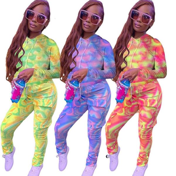fall printed hooded workwear pocket pants two-piece tie-dye sportswear women two piece outfits ty1871
fall printed hooded workwear pocket pants two-piece tie-dye sportswear women two piece outfits ty1871