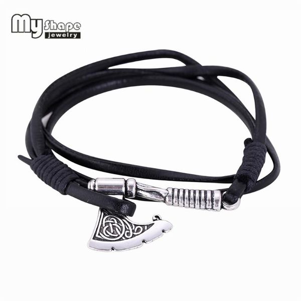 charm bracelets my shape irish knot braided genuine leather viking bracelet scandinavian odin 's symbol axe pent fahsion jewelry, Golden;silver
charm bracelets my shape irish knot braided genuine leather viking bracelet scandinavian odin 's symbol axe pent fahsion jewelry, Golden;silver