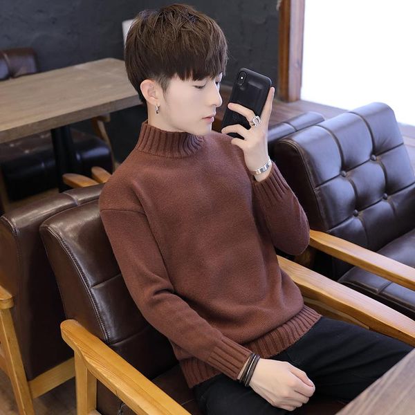 men's sweaters 2021 autumn and winter turtleneck sweater korean slim fit solid color pullover base shirt fashion, White;black 
men's sweaters 2021 autumn and winter turtleneck sweater korean slim fit solid color pullover base shirt fashion, White;black