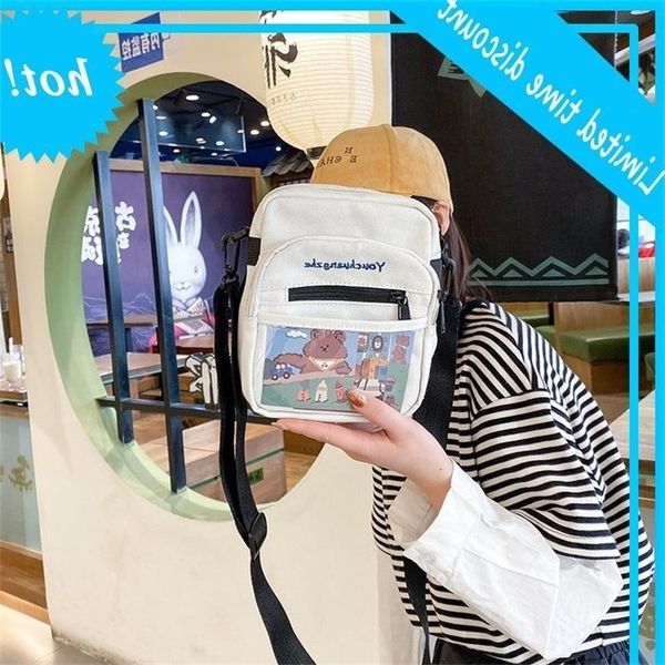 2020 summer new canvas shoulder korean fashion personality super fire transparent multi-purpose messenger bag
2020 summer new canvas shoulder korean fashion personality super fire transparent multi-purpose messenger bag