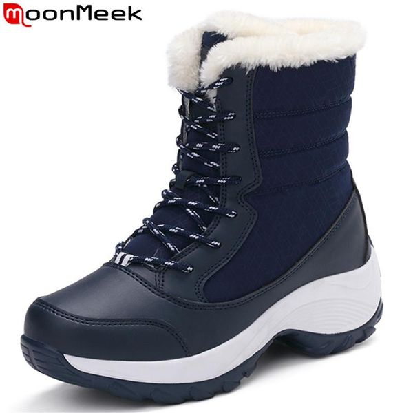 moonmeek big size 35-42 fashion ankle boots women round toe lace up platform casual comfortable winter snow boots keep warm, Black
moonmeek big size 35-42 fashion ankle boots women round toe lace up platform casual comfortable winter snow boots keep warm, Black