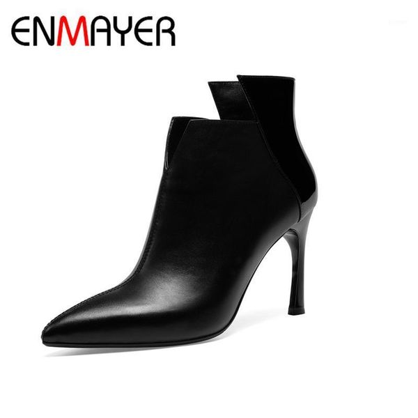 boots enmayer winter woman high heel shoes pionted toe dating party weeding genuine leather cy0671, Black
boots enmayer winter woman high heel shoes pionted toe dating party weeding genuine leather cy0671, Black