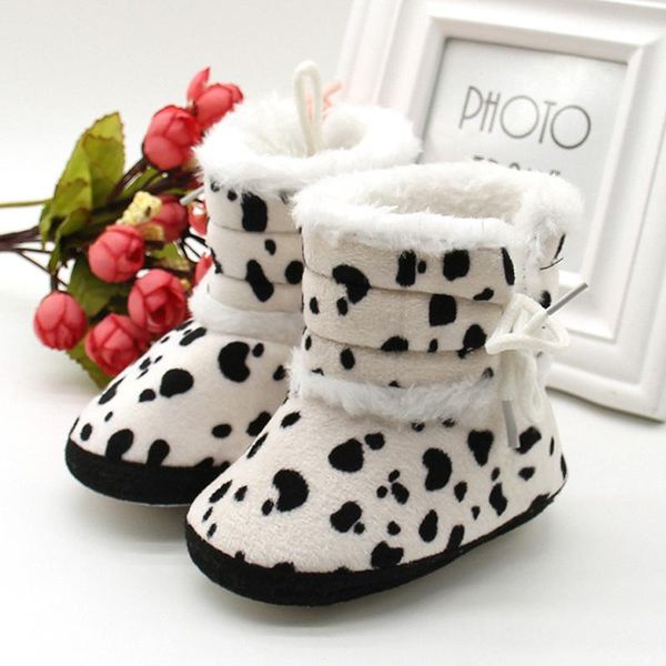 sale newborn baby snow boots baby girls boys leopard print soft booties toddler warming winter shoes sapatos menina 2019 wmttky, Black;grey