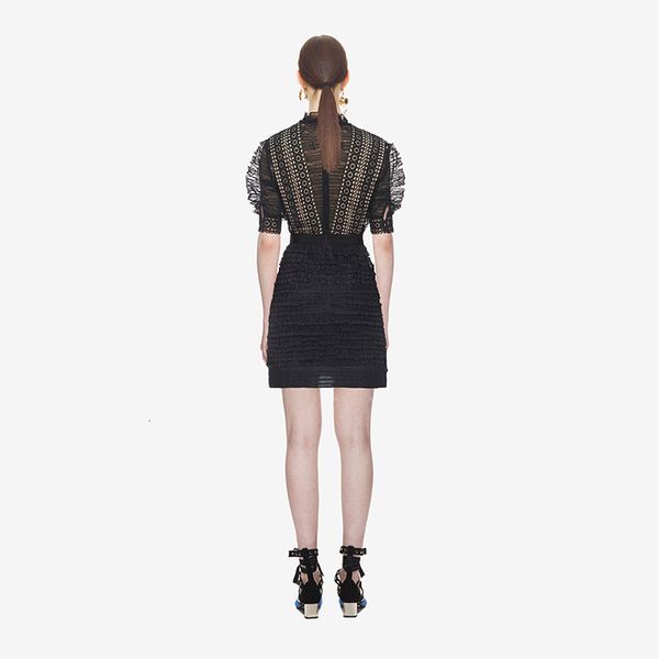 black lace woman 2021 new summer short puff hollow sleeve out mini dress female runway design thai party rcb4, Black;gray
black lace woman 2021 new summer short puff hollow sleeve out mini dress female runway design thai party rcb4, Black;gray