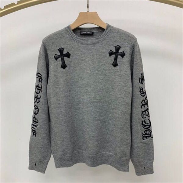 new fashion crosin ch casual embroidery sanskrit skin cross long sleeve men's sweater 0dpm, Black
new fashion crosin ch casual embroidery sanskrit skin cross long sleeve men's sweater 0dpm, Black