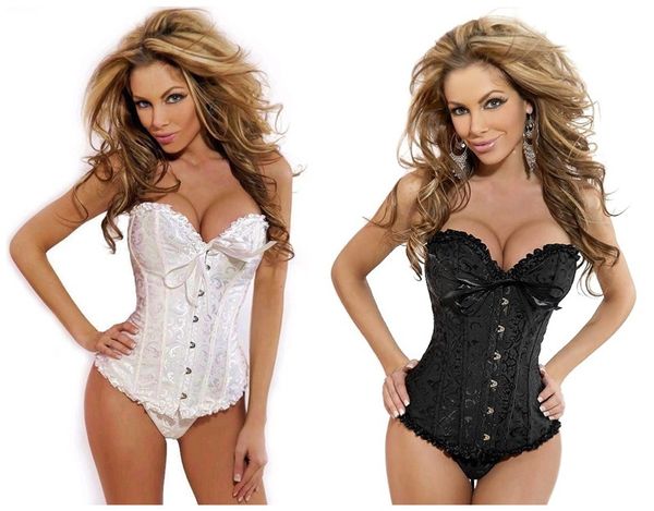 european and american corset high-quality undergarments ribbon jacquard court corset steel buckle belly support bust accessories in stock, White
european and american corset high-quality undergarments ribbon jacquard court corset steel buckle belly support bust accessories in stock, White