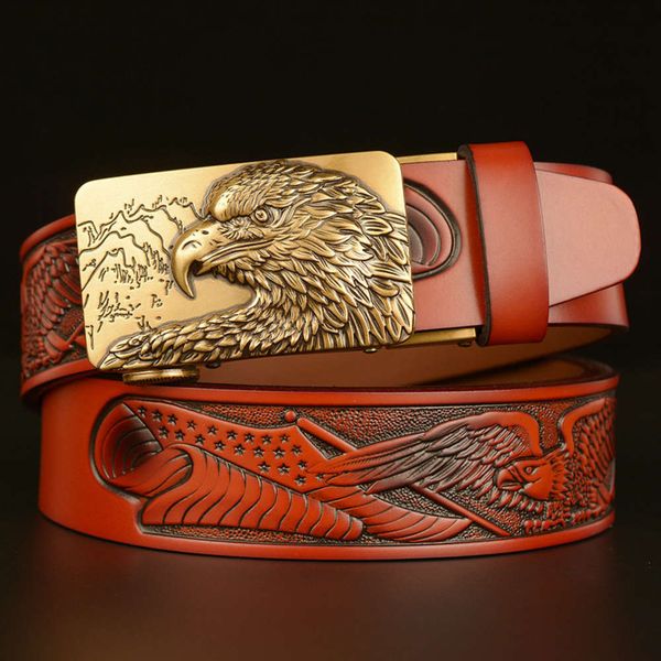personality aggressive head automatic buckle men's real eagle carved leather with jeans belt, Black;brown
personality aggressive head automatic buckle men's real eagle carved leather with jeans belt, Black;brown