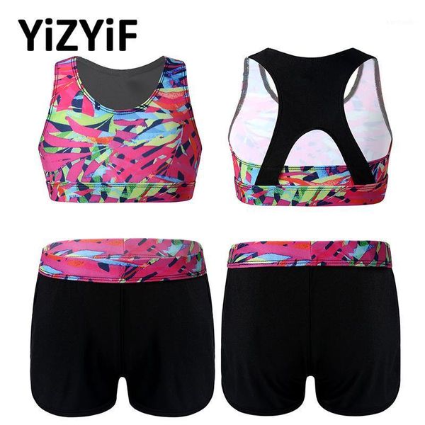 running sets kids girls sportswear set sleeveless cutouts racer back crop sports bra with sport shorts workout fitness yoga tracksuit se, Black;blue
running sets kids girls sportswear set sleeveless cutouts racer back crop sports bra with sport shorts workout fitness yoga tracksuit se, Black;blue