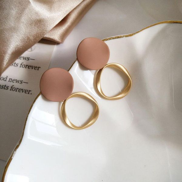 women's earrings 2021 new trend jewelry korean morandi round geometric matte paint matte geometric golden metal dangle earrings, Silver
women's earrings 2021 new trend jewelry korean morandi round geometric matte paint matte geometric golden metal dangle earrings, Silver