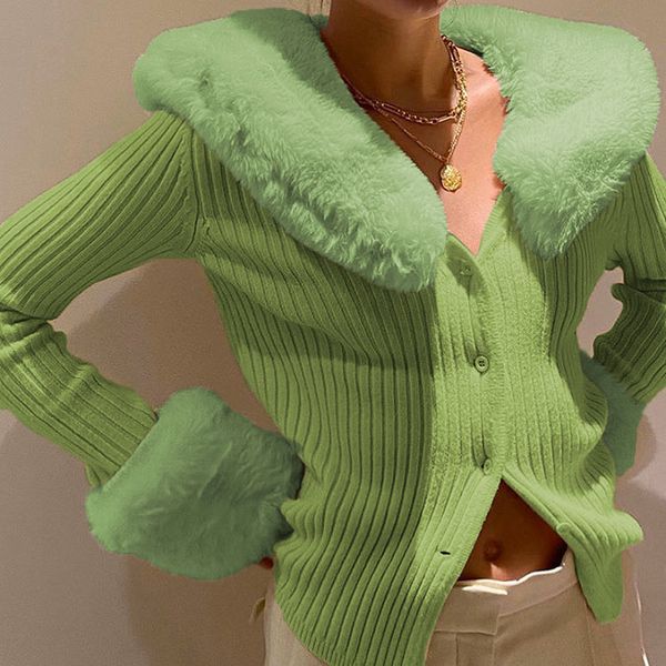 fashion sweater solid button knitted sweater fake wool collar long sleeve fashion winter warm sweater 2020, White;black
fashion sweater solid button knitted sweater fake wool collar long sleeve fashion winter warm sweater 2020, White;black