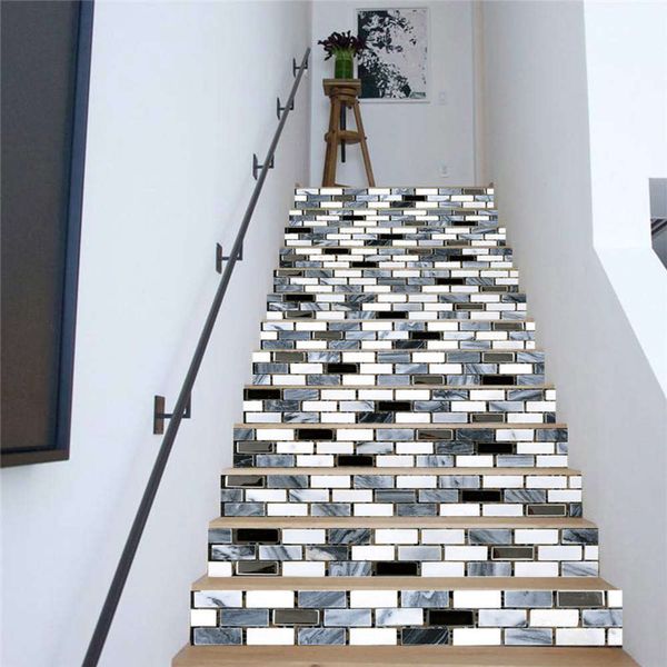 amjpvc charm set creative simple 13 piec of imitation ceramic tile stair step wall paste
amjpvc charm set creative simple 13 piec of imitation ceramic tile stair step wall paste