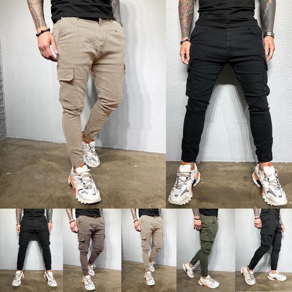 men's slim pocket urban straight leg trousers pencil jogging joggers cargo pants, Black
men's slim pocket urban straight leg trousers pencil jogging joggers cargo pants, Black