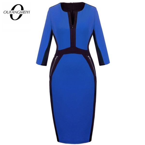plus size front zipper women work wear elegant stretch dress charming bodycon pencil midi spring business casual dresses 837 y200418, Black;gray
plus size front zipper women work wear elegant stretch dress charming bodycon pencil midi spring business casual dresses 837 y200418, Black;gray