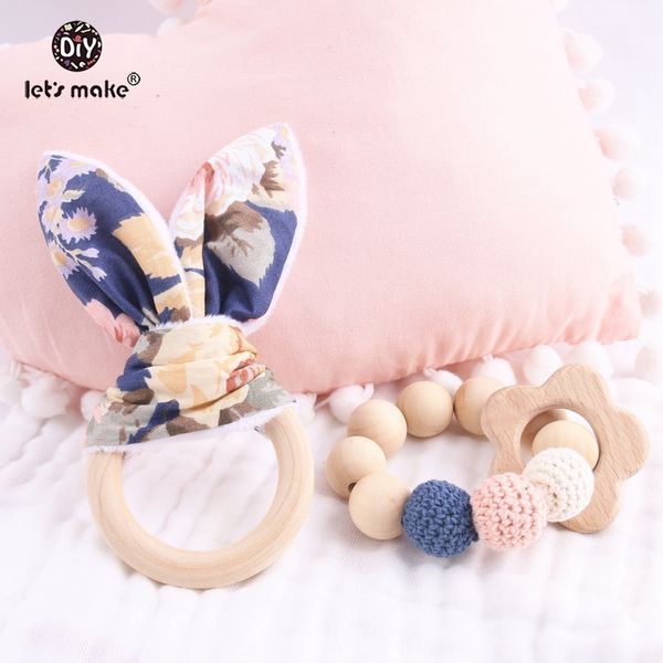 let's make 2pc/1lot teether bunny ear diy teething wooden bracelets made beech animals shower gift play gym toy baby rattle q1219
let's make 2pc/1lot teether bunny ear diy teething wooden bracelets made beech animals shower gift play gym toy baby rattle q1219