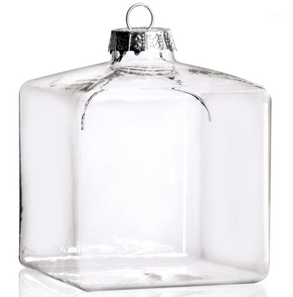 party decoration promotion - diy paintable clear christmas ornament decoration, 65mm square glass cube with silver cap, 5/pack1
party decoration promotion - diy paintable clear christmas ornament decoration, 65mm square glass cube with silver cap, 5/pack1