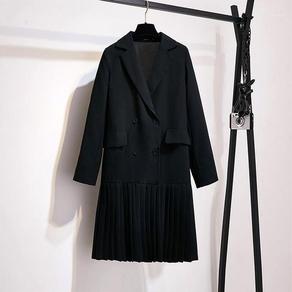 4xl 5xl large size women autumn blazer dress winter retro plus size pleated dress loose long sleeve casual office big1, Black;gray
4xl 5xl large size women autumn blazer dress winter retro plus size pleated dress loose long sleeve casual office big1, Black;gray