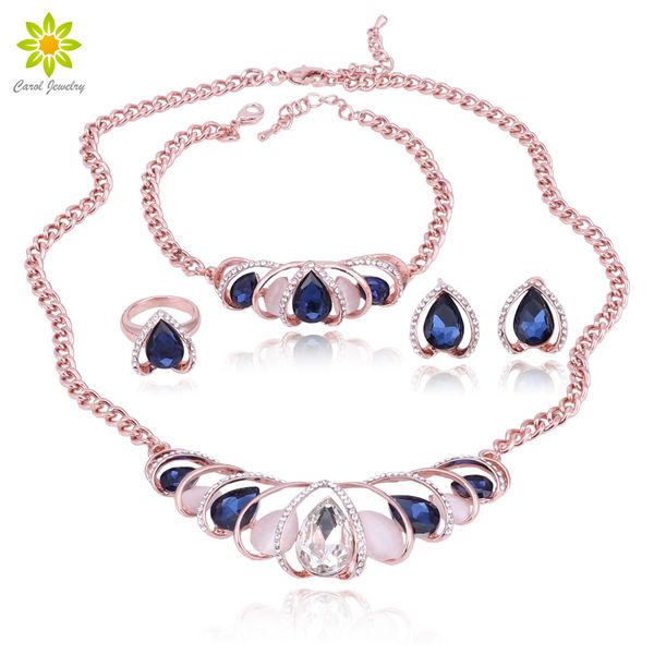 african jewelry set gold-color water drop necklace earrings bracelet ring set for women crystal wedding jewelry, Silver
african jewelry set gold-color water drop necklace earrings bracelet ring set for women crystal wedding jewelry, Silver