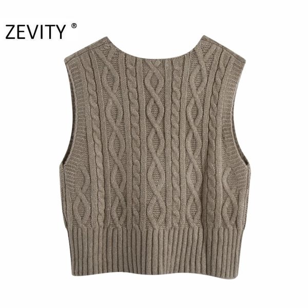 zevity new women fashion v neck solid twist knitting sweater female sleeveless casual slim vest chic leisure pullovers lj201126, White;black
zevity new women fashion v neck solid twist knitting sweater female sleeveless casual slim vest chic leisure pullovers lj201126, White;black