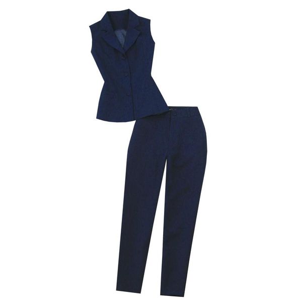2 piece set women 2020 spring and summer new fashion blue and blue suit collar slim vest jacket +t pants sets, Gray
2 piece set women 2020 spring and summer new fashion blue and blue suit collar slim vest jacket +t pants sets, Gray