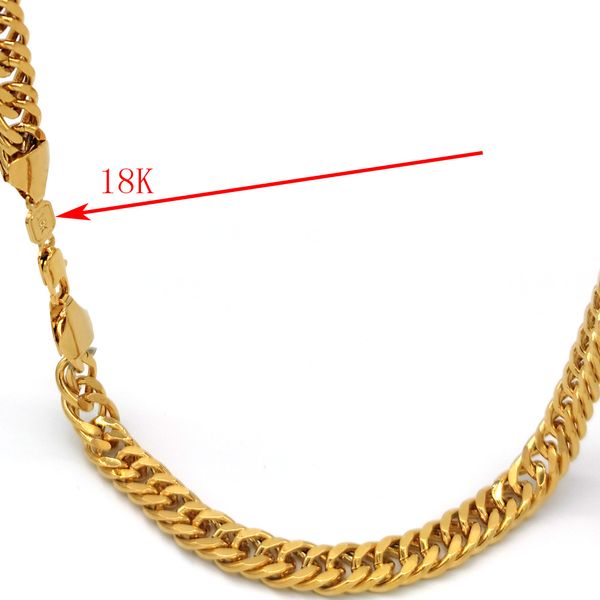 men's 18 k stamp link solid yellow gold gf thick necklace chain 23.6" 10 mm wide 90g burly, Silver
men's 18 k stamp link solid yellow gold gf thick necklace chain 23.6" 10 mm wide 90g burly, Silver