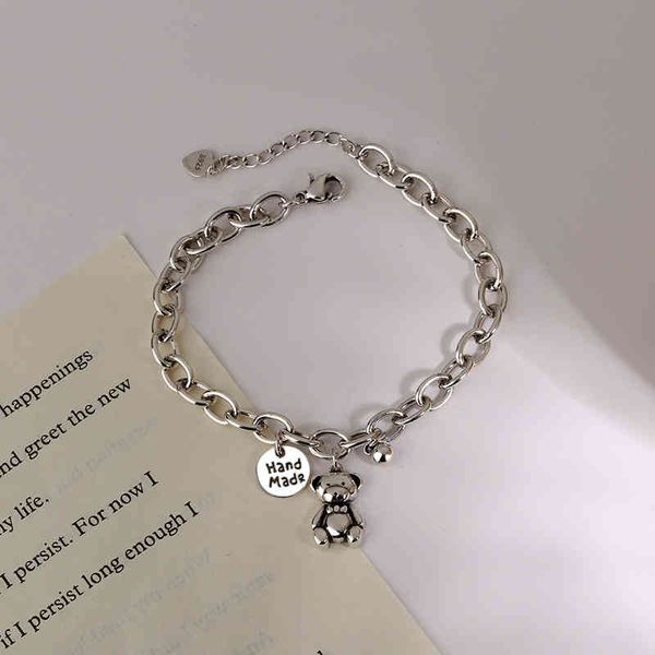 925 sterling silver cute bear disc bracelet for women retro thai jewelry gift, Golden;silver
925 sterling silver cute bear disc bracelet for women retro thai jewelry gift, Golden;silver