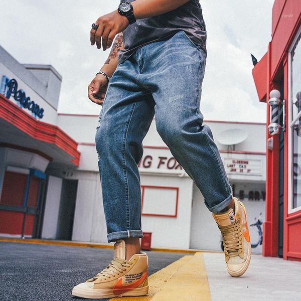 plus size 42 48 men's distressed jeans 2020 spring autumn new men loose ankle-length ripped hole fashion denim trousers1, Blue
plus size 42 48 men's distressed jeans 2020 spring autumn new men loose ankle-length ripped hole fashion denim trousers1, Blue
