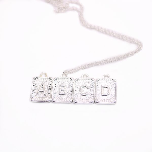fashion nameplate pendant necklace zinc alloy material letters necklaces suitable for men and women, Silver
fashion nameplate pendant necklace zinc alloy material letters necklaces suitable for men and women, Silver