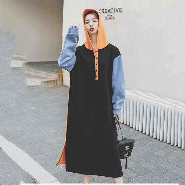 2021 new women's winter new style plus thick velvet sew contrast loose korea long-sleeved base dress 5u ebw8, Black;gray
2021 new women's winter new style plus thick velvet sew contrast loose korea long-sleeved base dress 5u ebw8, Black;gray