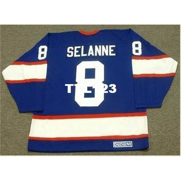 421 #8 teemu selanne winnipeg jets 1994 ccm vintage k away hockey jersey or custom any name or number retro jersey, Black
421 #8 teemu selanne winnipeg jets 1994 ccm vintage k away hockey jersey or custom any name or number retro jersey, Black