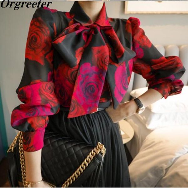 spring new temperament bow tie chiffon flower print shirt&blouse charming red rose print long sleeve work wear shirt1, White
spring new temperament bow tie chiffon flower print shirt&blouse charming red rose print long sleeve work wear shirt1, White