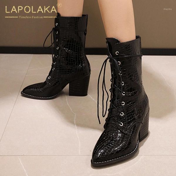 boots lapolaka large sizes 48 high heels shoelaces woman winter shoes female fashion quality ladies ankle boots1, Black
boots lapolaka large sizes 48 high heels shoelaces woman winter shoes female fashion quality ladies ankle boots1, Black