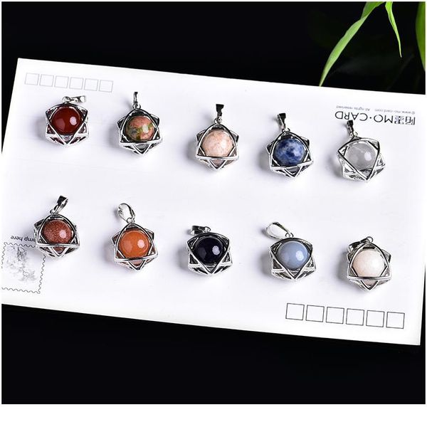 1 pc fashion natural crystal pendant ball colorful natural gemstone pendant cure crystal point home decoration party jlljoz, Black
1 pc fashion natural crystal pendant ball colorful natural gemstone pendant cure crystal point home decoration party jlljoz, Black
