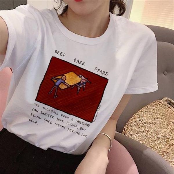 summer 2021 female t shirt deep dark fears print harajuku style cute tshirt fashion tshirt women vogue vintage graphic tees, White
summer 2021 female t shirt deep dark fears print harajuku style cute tshirt fashion tshirt women vogue vintage graphic tees, White