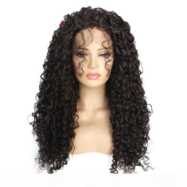 black kinky curly synthetic lacefront wig 14~26 inches pelucas simulation human hair lace front wigs 180719-#2, Black;brown
black kinky curly synthetic lacefront wig 14~26 inches pelucas simulation human hair lace front wigs 180719-#2, Black;brown
