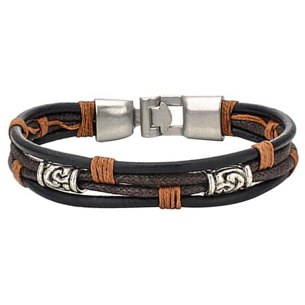 link, chain men's ladies bracelet, tribal braided bangle, leather rope alloy, brown black silver
link, chain men's ladies bracelet, tribal braided bangle, leather rope alloy, brown black silver