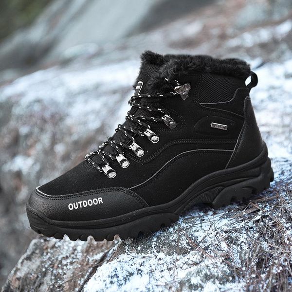 new plus velvet men's boots bottes pour hommes men winter snow boots anti-skidding ankle for men outdoor walking shoes, Black
new plus velvet men's boots bottes pour hommes men winter snow boots anti-skidding ankle for men outdoor walking shoes, Black