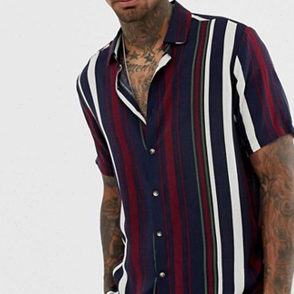 men short sleeve multicolor irregular stripe button down shirt blouse camisa social masculina streetwear shirts men dress, White;black
men short sleeve multicolor irregular stripe button down shirt blouse camisa social masculina streetwear shirts men dress, White;black