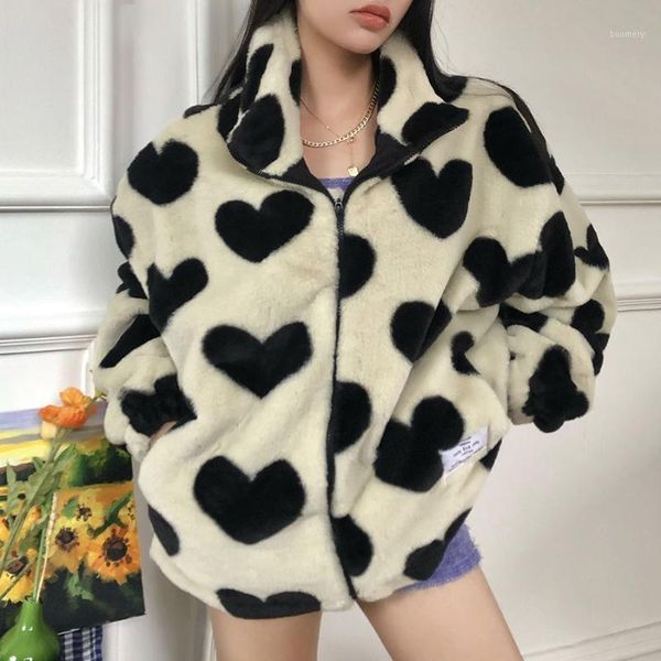 autumn winter jacket heart pattern warm zipper faux fur coat women fashion plus size long sleeve loose outfit casual jacket1, Black
autumn winter jacket heart pattern warm zipper faux fur coat women fashion plus size long sleeve loose outfit casual jacket1, Black
