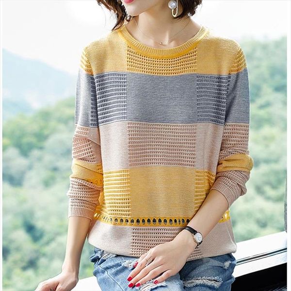 women hollow out pullover summer cool ladies knitted crochet casual yellow jumper knit korea striped female knitwear pull, White;black
women hollow out pullover summer cool ladies knitted crochet casual yellow jumper knit korea striped female knitwear pull, White;black