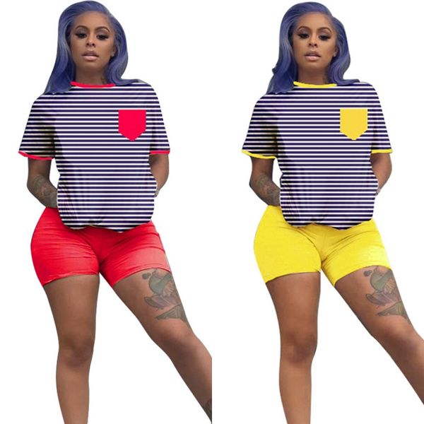 women two pieces sets summer tracksuits o-neck striped print +jogger shorts leggings suit c0123, Gray
women two pieces sets summer tracksuits o-neck striped print +jogger shorts leggings suit c0123, Gray