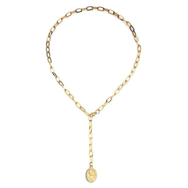 chokers stainless steel coin virgin mary pendant y shape necklace for woman charm choker christian catholic jewelry, Golden;silver
chokers stainless steel coin virgin mary pendant y shape necklace for woman charm choker christian catholic jewelry, Golden;silver