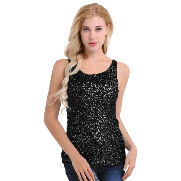 2019 new women's clothing,100% sequin ,shiny sequins tanks & camis for girls colour with black dh104, White
2019 new women's clothing,100% sequin ,shiny sequins tanks & camis for girls colour with black dh104, White