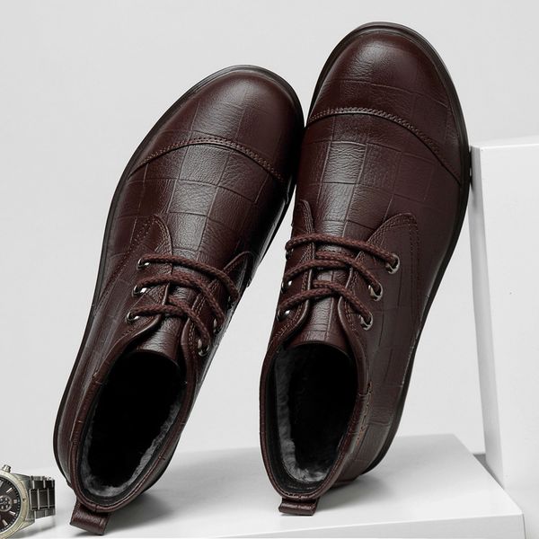 2020 new winter mens shoes warm with velvet genuine leather short boots plus size mens casual high-leather shoes business soft sole non-, Black
2020 new winter mens shoes warm with velvet genuine leather short boots plus size mens casual high-leather shoes business soft sole non-, Black