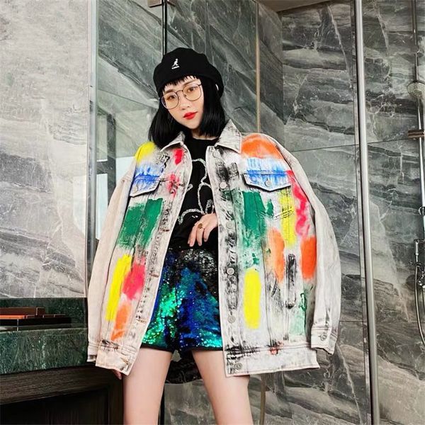 streetwear autumn 2021 graffiti print washed vintage plus size women hole denim jacket ropa de mujer oversize bomber jacket, Black;brown
streetwear autumn 2021 graffiti print washed vintage plus size women hole denim jacket ropa de mujer oversize bomber jacket, Black;brown