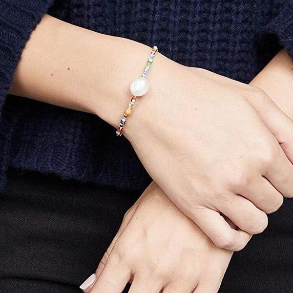 colourful anomalistic boho bracelet with freshwater pearl adjustable vintage friendship new year gifts fashion jewelry, Black 
colourful anomalistic boho bracelet with freshwater pearl adjustable vintage friendship new year gifts fashion jewelry, Black