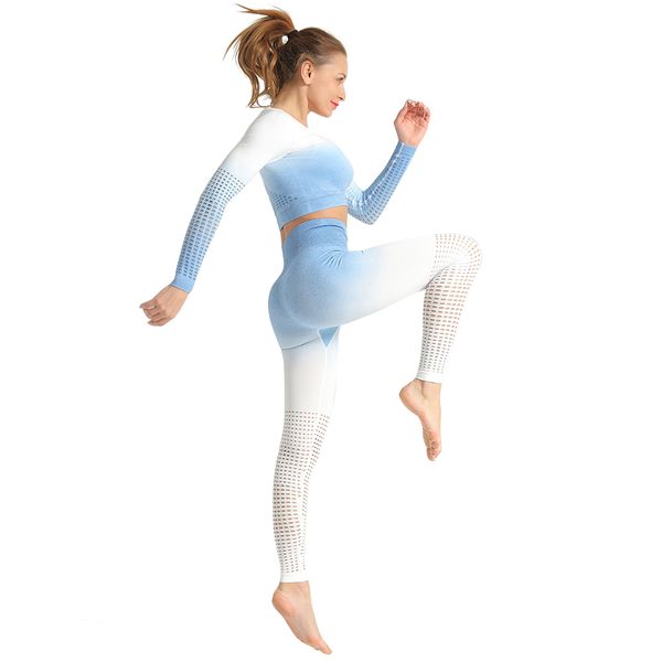 seamless yoga set sports wear for women gym suit gradient hollow fitness clothing female shirts and leggings set workout clothes, White;red
seamless yoga set sports wear for women gym suit gradient hollow fitness clothing female shirts and leggings set workout clothes, White;red